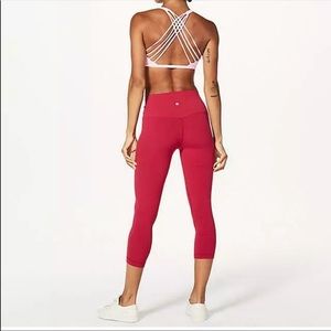 Nwot Lululemon Ruby Red Align Leggings 
